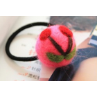 RubeyLiza Felted Hair Tie - Hot Pink Cherry Image